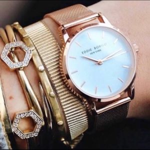 EDDIE BORGO “The Soho” Watch (Rose Gold)NWT, needs new battery